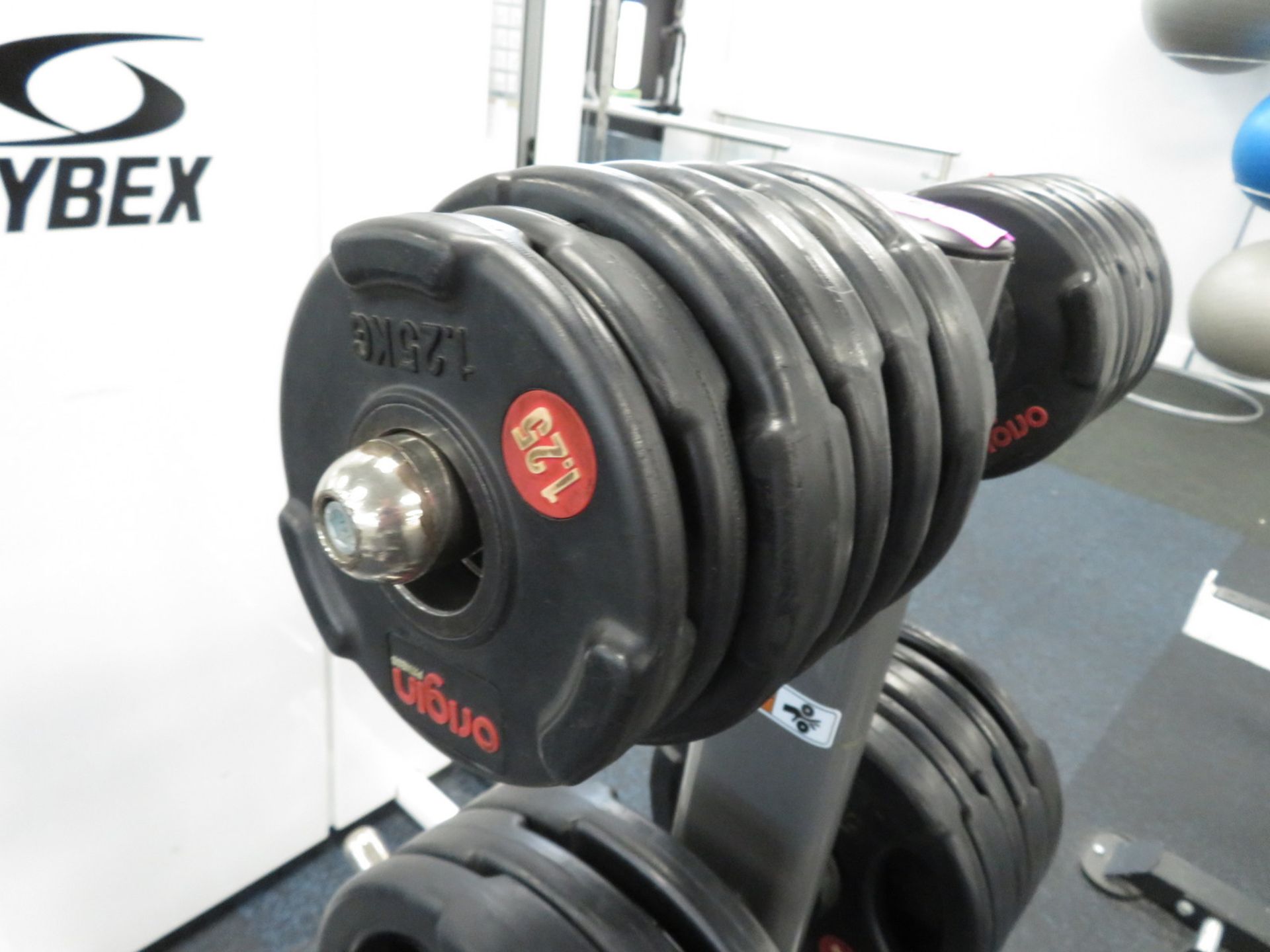 Origin Weight Plates With Stand, 2x Olympic Barbells & 2x EZ Curl Bars. See Description For Weights. - Image 5 of 16