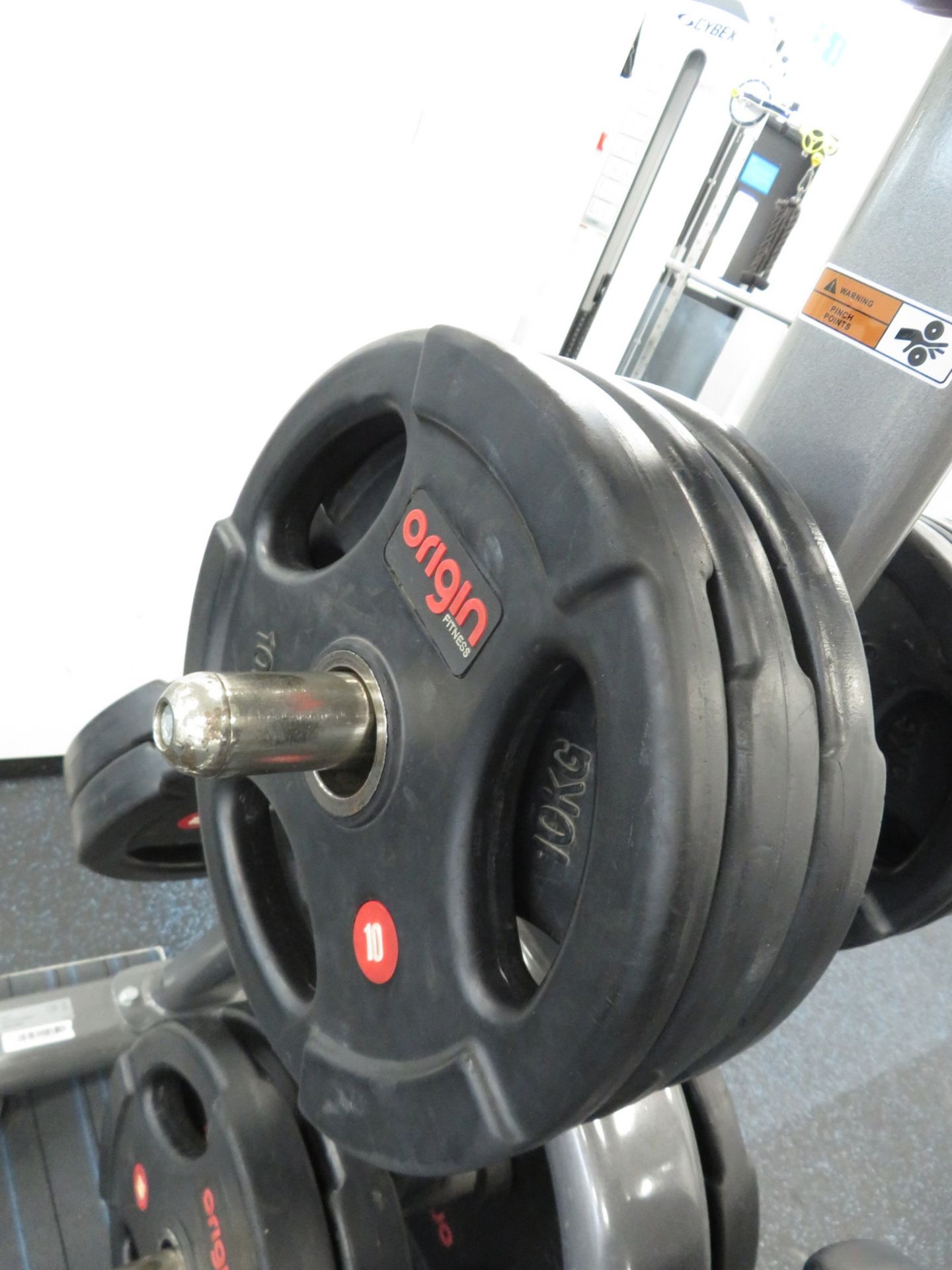 Origin Weight Plates With Stand, 2x Olympic Barbells & 2x EZ Curl Bars. See Description For Weights. - Image 8 of 16