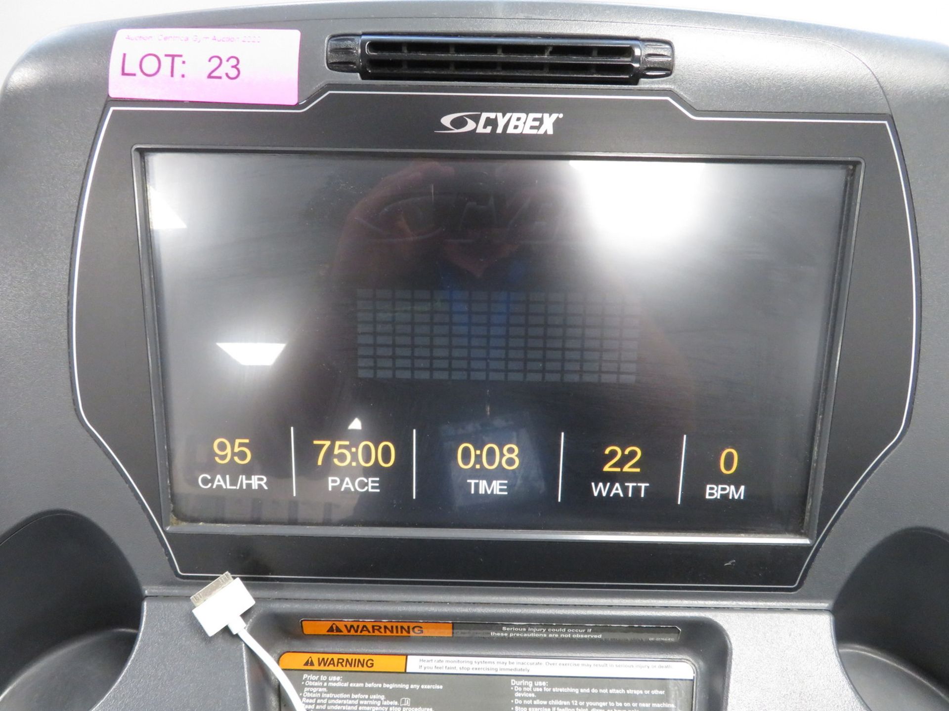 Cybex Treadmill Model: 770T, Working Condition With TV Display Monitor. - Image 8 of 10