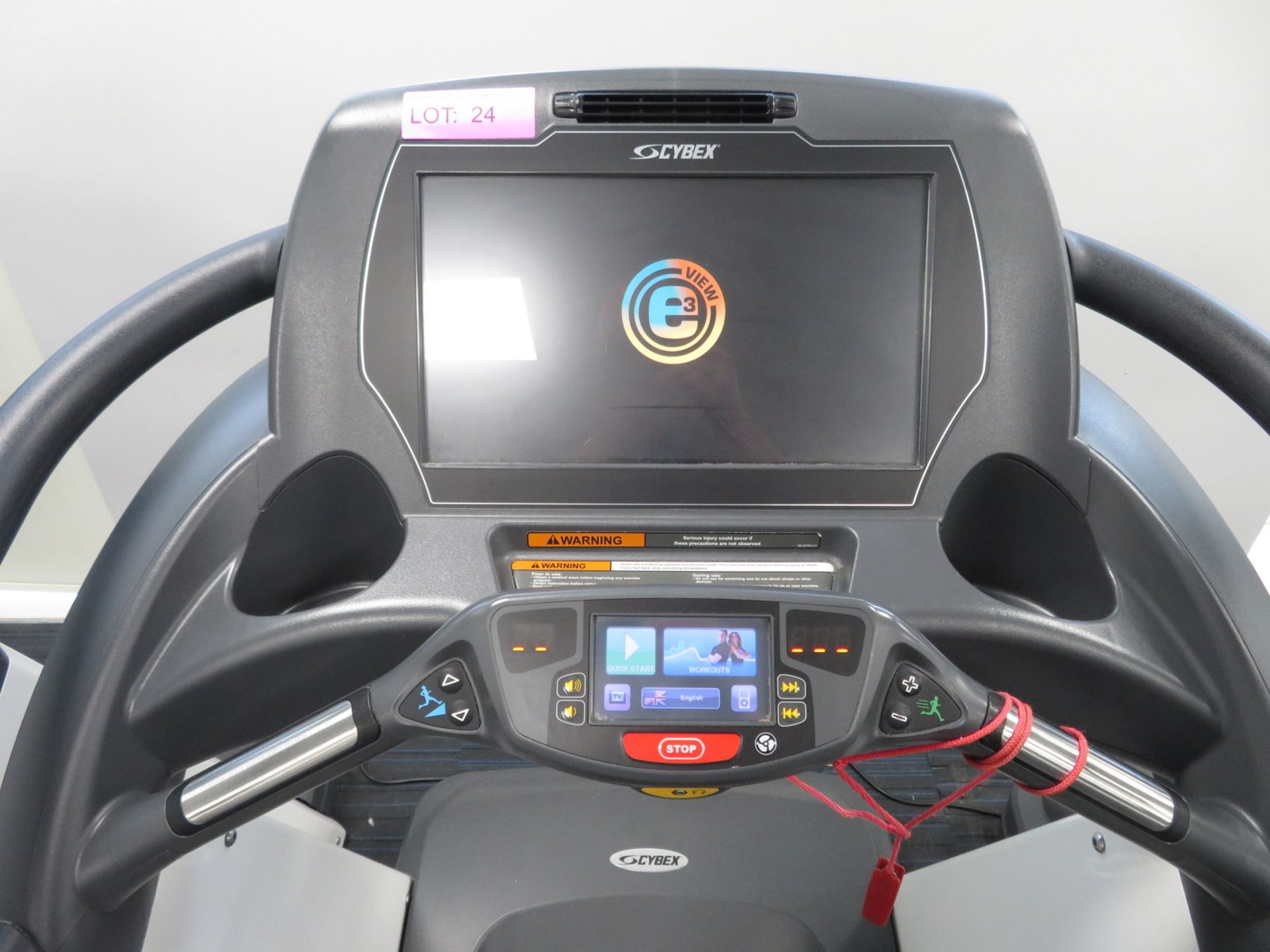 Cybex Treadmill Model: 770T, Working Condition With TV Display Monitor. - Image 5 of 11