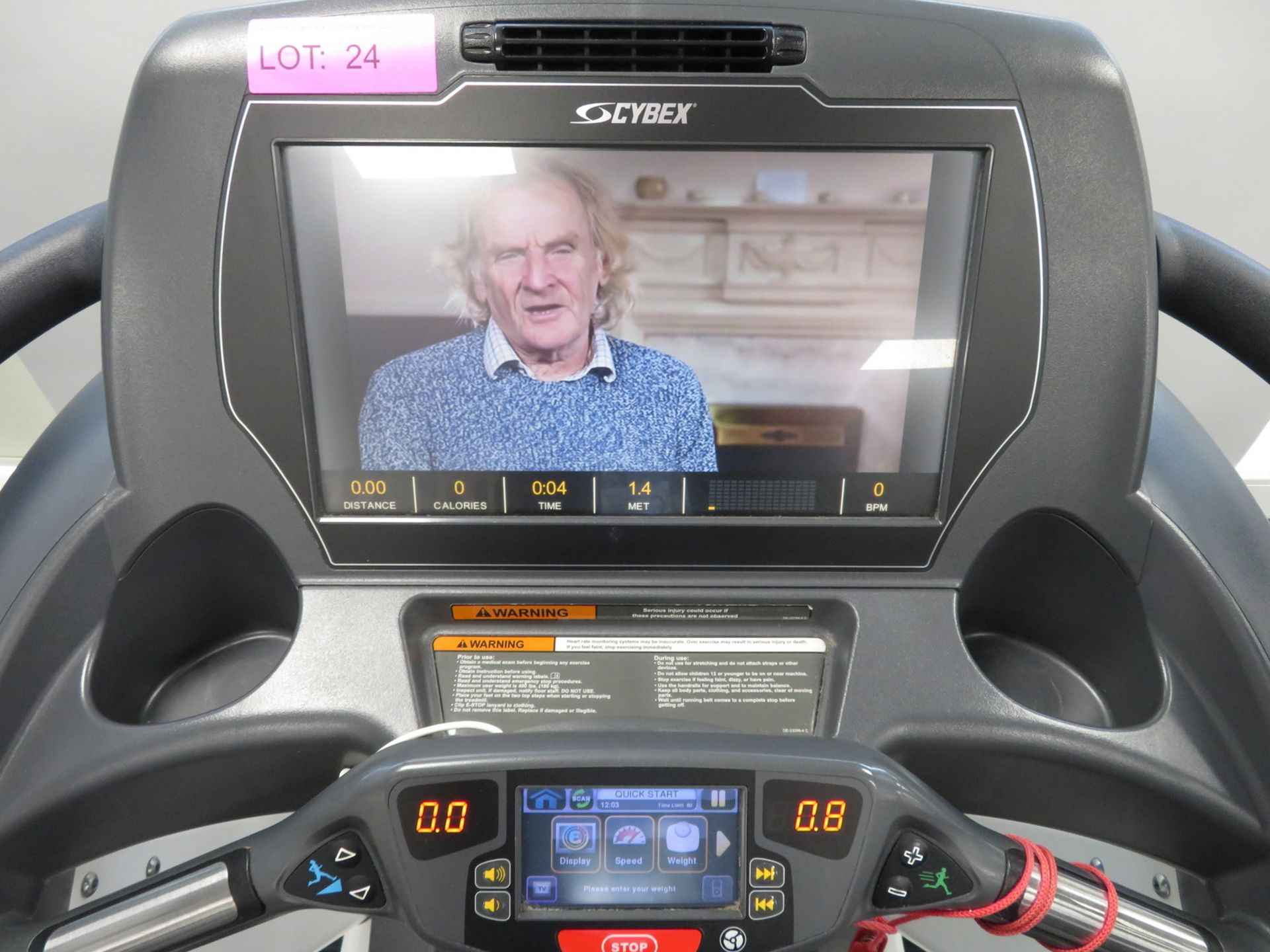 Cybex Treadmill Model: 770T, Working Condition With TV Display Monitor. - Image 7 of 11