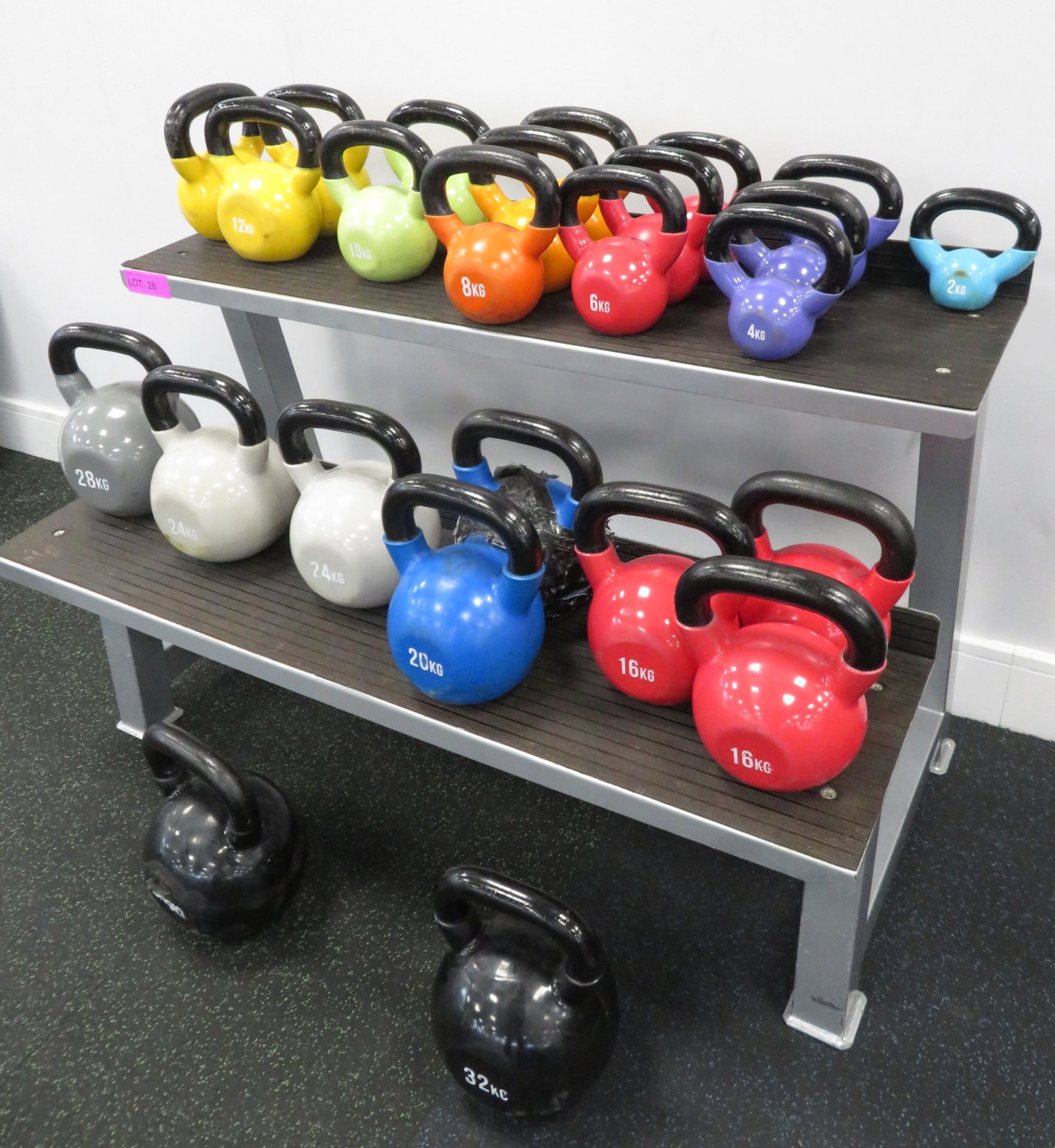 25x Origin Kettle Bell Set With Rack. Weights Range From 2kg - 32kg. - Image 2 of 8