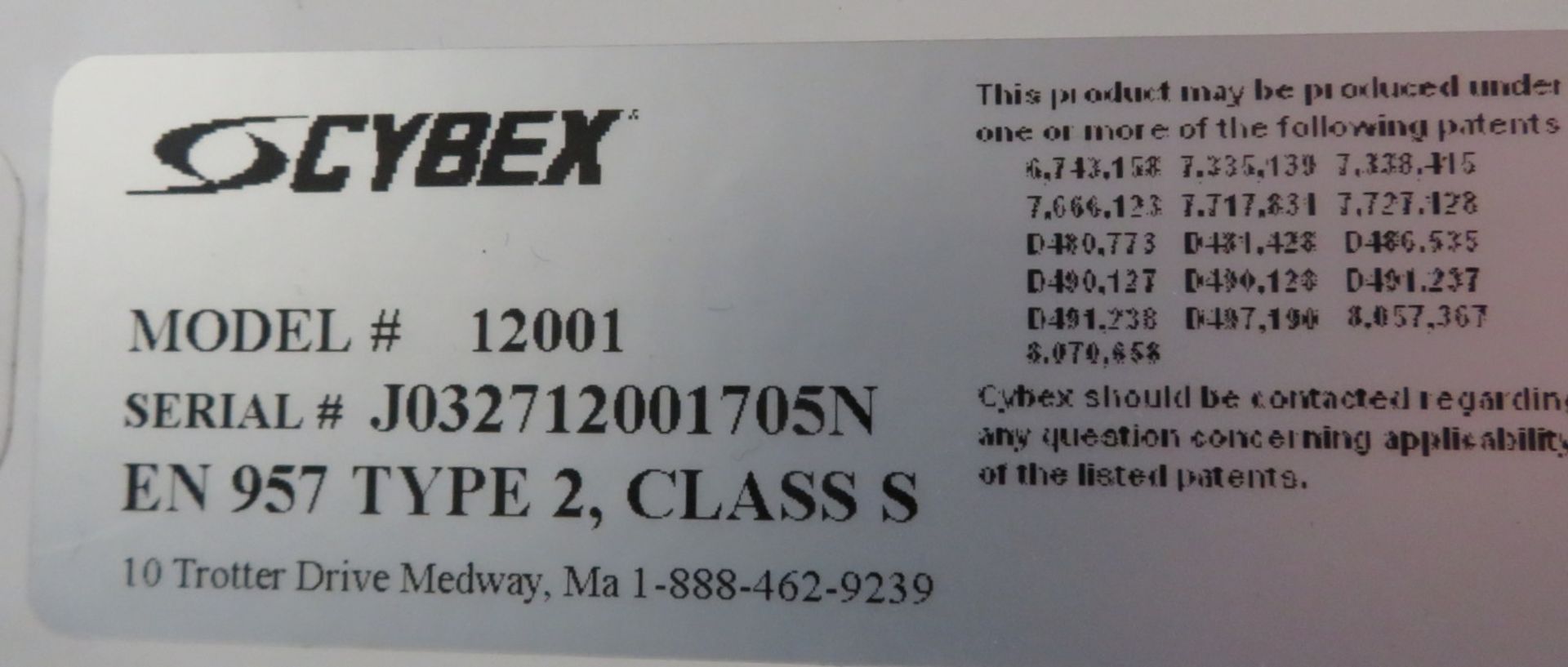 Cybex Chest Press Model: 12001. 103.5kg Weight Stack. Dimensions: 140x135x195cm (LxDxH) - Image 8 of 8