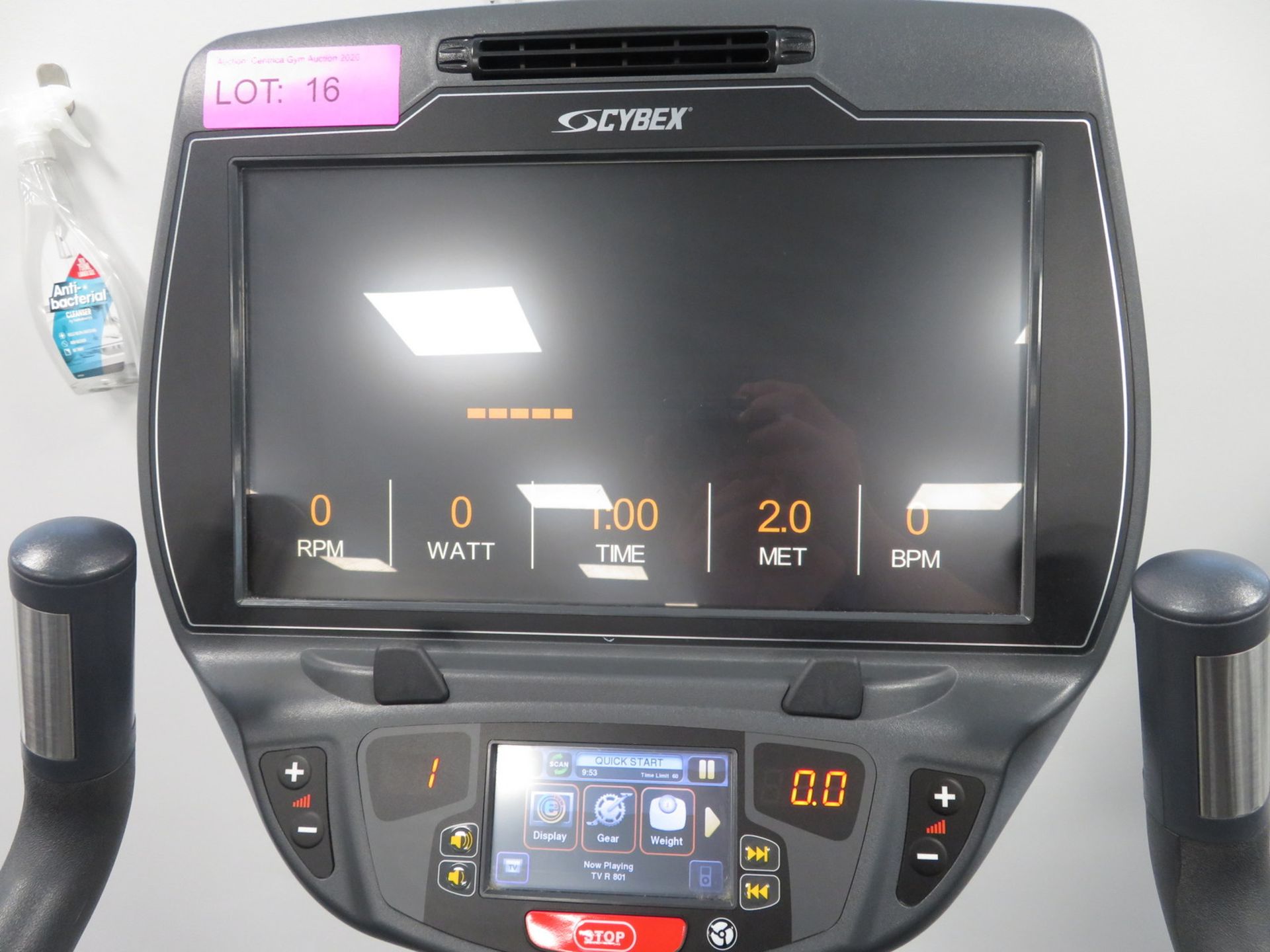 Cybex Upright Bike Model:770C, Working Condition With TV Display Monitor. - Image 8 of 11