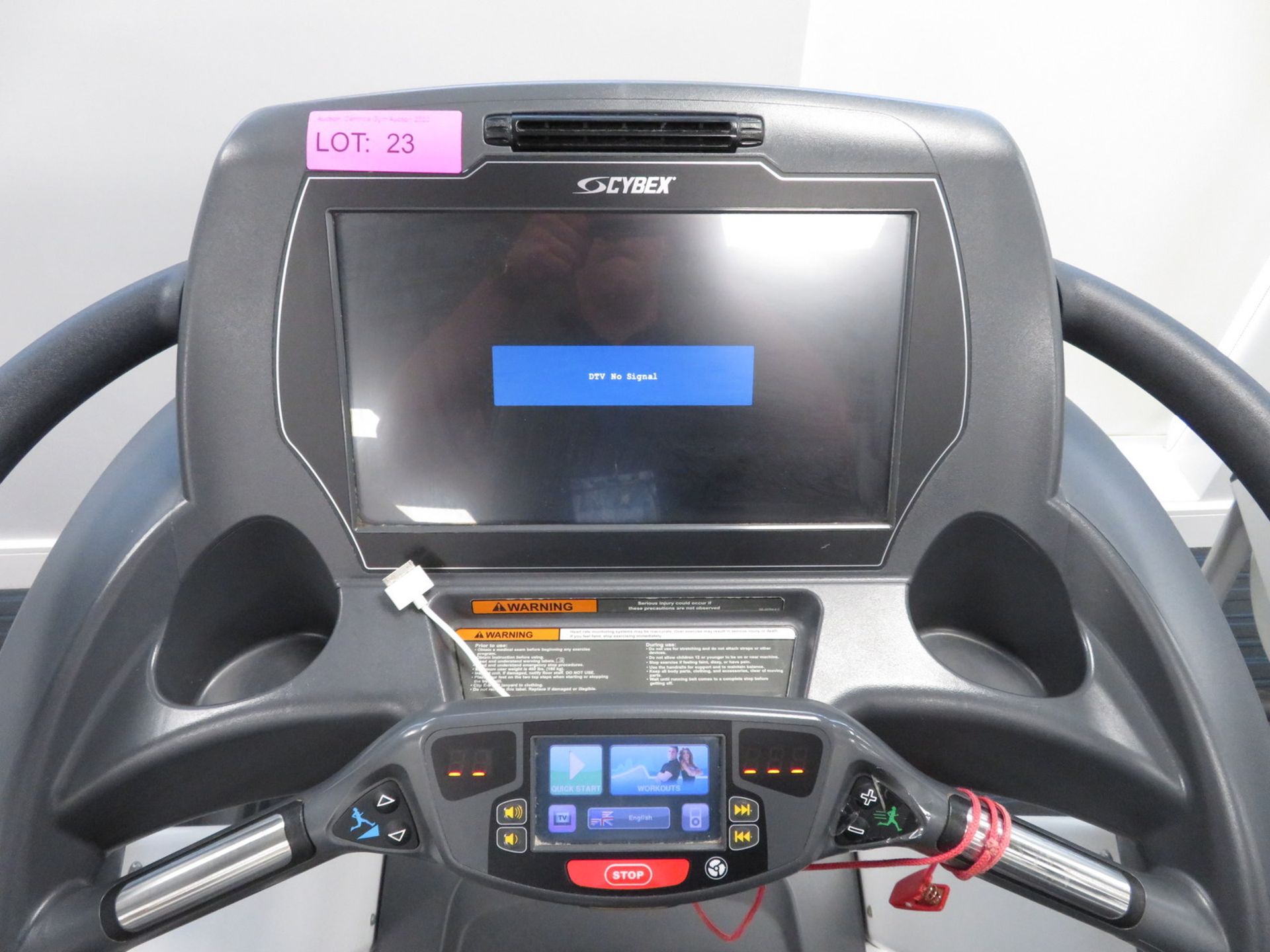 Cybex Treadmill Model: 770T, Working Condition With TV Display Monitor. - Image 7 of 10