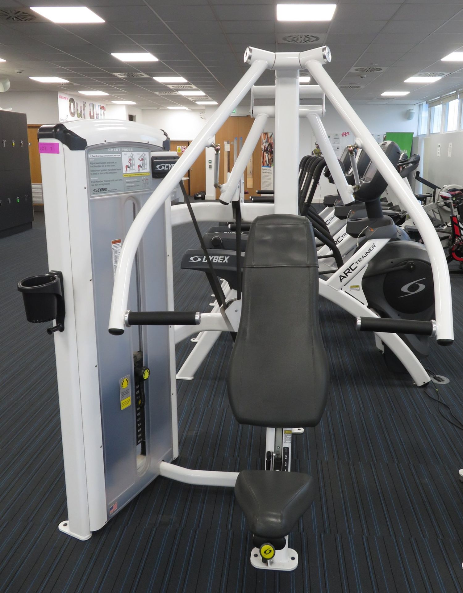 Cybex Chest Press Model: 12001. 103.5kg Weight Stack. Dimensions: 140x135x195cm (LxDxH)