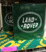 2x Land Rover logo tin cans