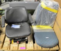 Land rover Seat L 800mm x W 440 x H 480 mm, Fabric Back Seat, Chair Base, KAB U-Series Lor