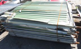 20x Aluminium Fencing Panels 2.38 x 2.14M - conditions vary panel to panel