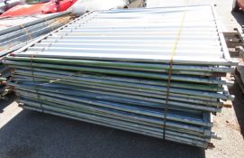19x Aluminium Fencing Panels 2.38 x 2.14M - conditions vary panel to panel