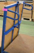 1200mm x 800mm wooden top 4 wheeled trolley - no handle