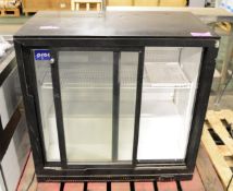 Prodis double sliding door drinks fridge