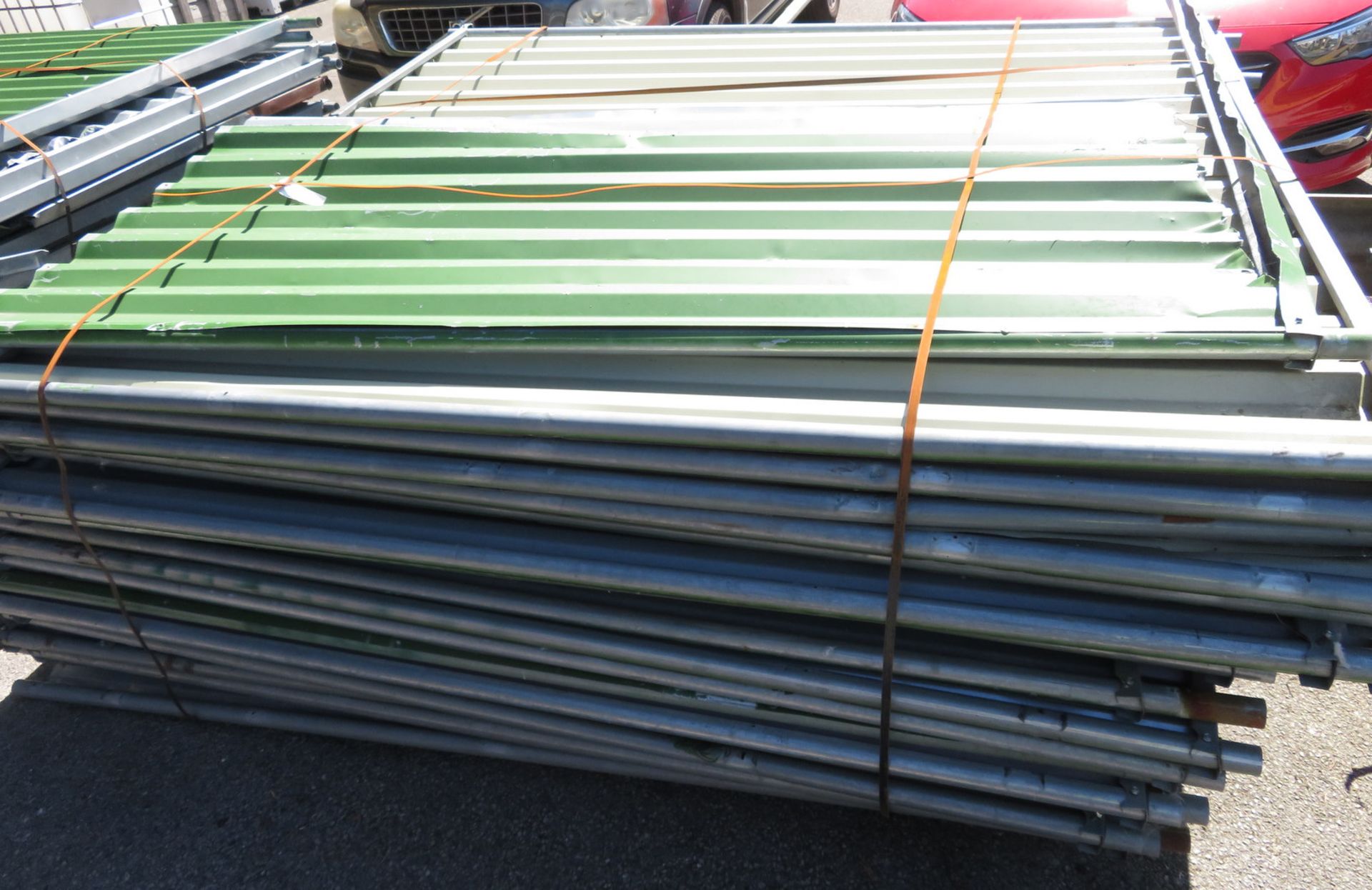 20x Aluminium Fencing Panels 2.38 x 2.14M - conditions vary panel to panel