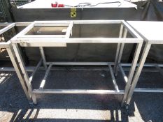 Stainless steel frame stand with drawer