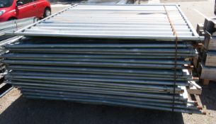 21x Aluminium Fencing Panels 2.38 x 2.14M - conditions vary panel to panel