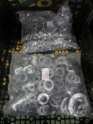 Bag of various sized washers, Bag of various sized nuts and bolts