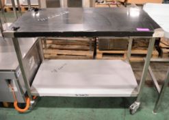 Stainless table with under shelf - 1200 x 650 x 900