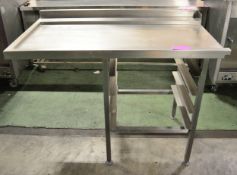 Dishwasher table with shelves - 1200 x 700 x 890