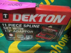 Dekton 11 piece Hex set 1/2 inch adaptor