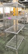 4 tier rack - 1000 x 500 - adjustable height