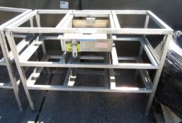 Aluminium frame stand with drawer