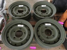 4x Landrover Wolf steel road wheels - unused as new