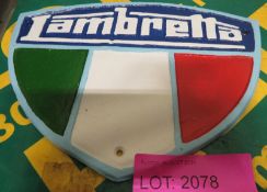 Cast sign - Lambretta