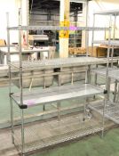 4 tier rack - 1200 x 450 - adjustable height