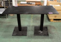 2 legged table - 1300 x 550 x 740