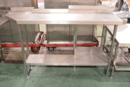 Stainless table with cut outs - 1540 L