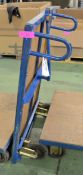 1200mm x 800mm wooden top 4 wheeled trolley - no handle