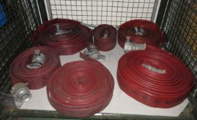 6x Various Lengths Of Fire Hose Pipes
