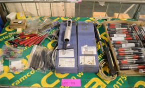 Hand tools - Extraction Tools, Rivet Punches, Dial Gauge, soldering irons, wire measuring