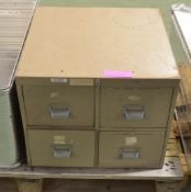 4 drawer office filing cabinet - 530mm x 510mm x 440mm