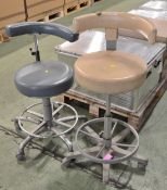 2x Revolving Stools