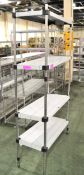 4 tier rack - 1000 x 400 - adjustable height