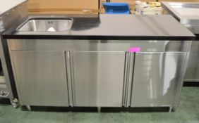 Sink unit with under counter storage space