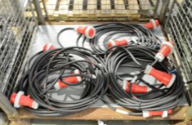 10x Extension Cables 32A 3 Phase