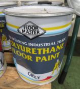 Floor Master Hard wearing industrial Polyurethane Floor paint - 20 LTR - Grey