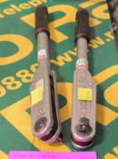 2x Britool AVT 100A Torque Wrenches 20-100ibfin 2-8 ibfft
