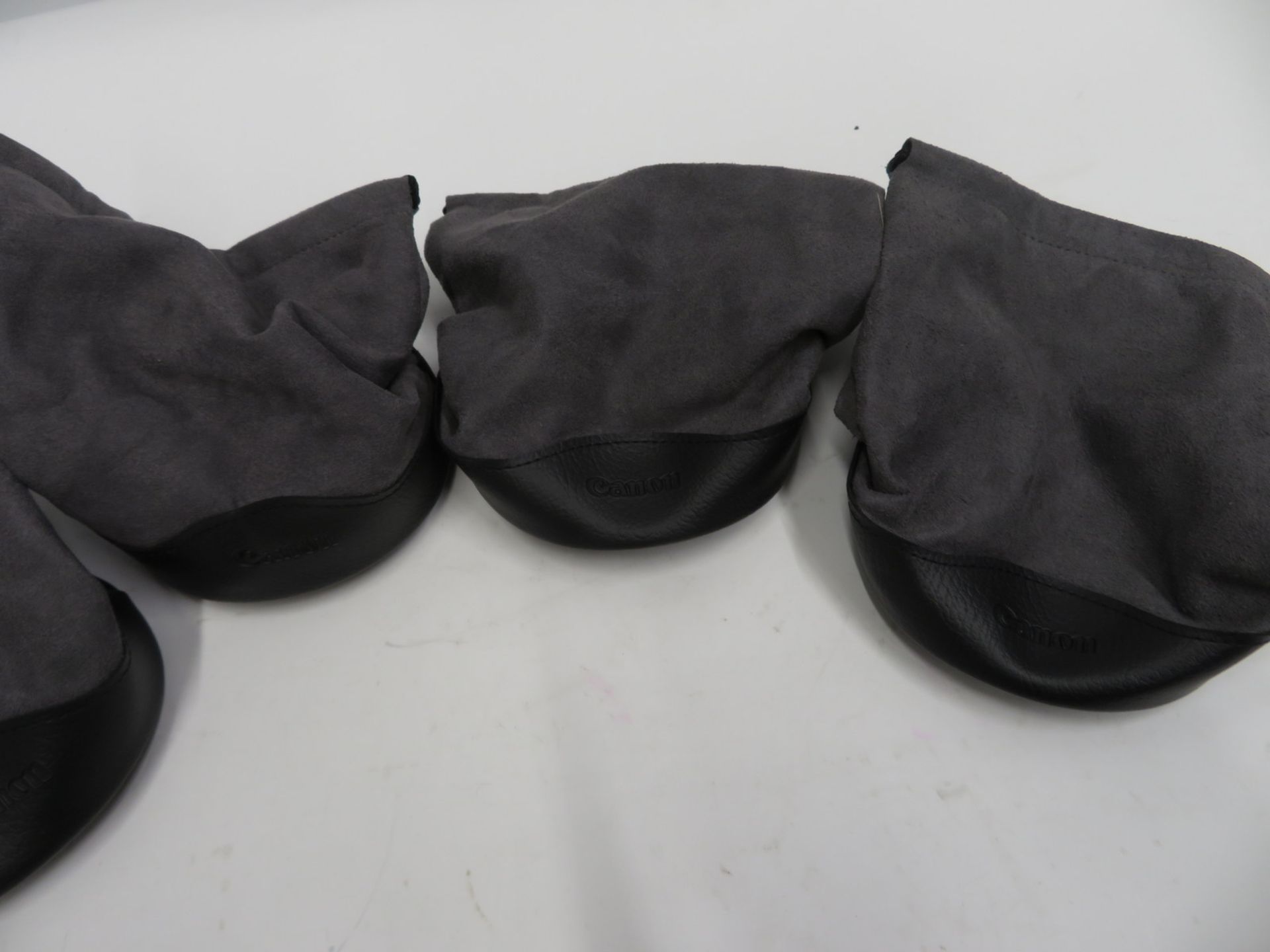 4x suede Canon lens pouches - Image 3 of 3