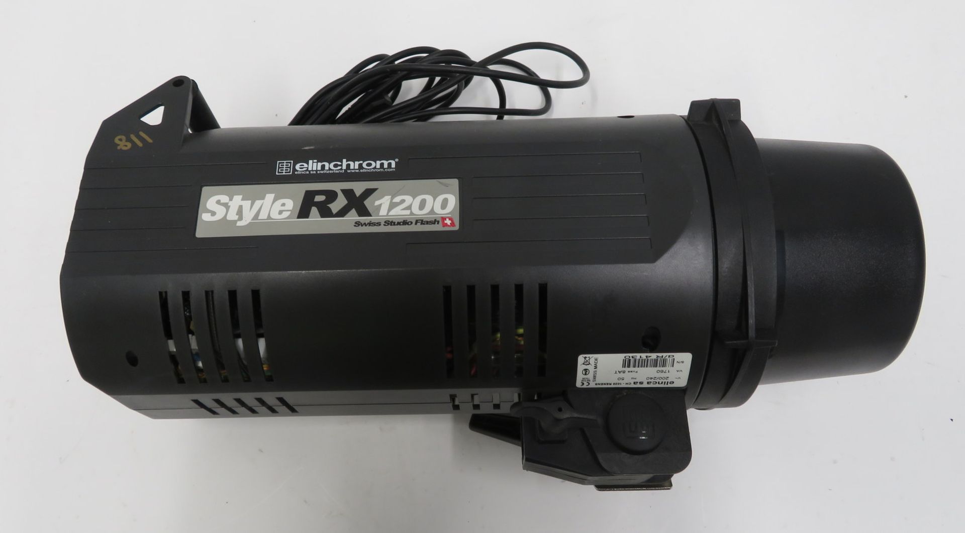 Elinchrom Style RX1200 studio light with cables - Image 3 of 5