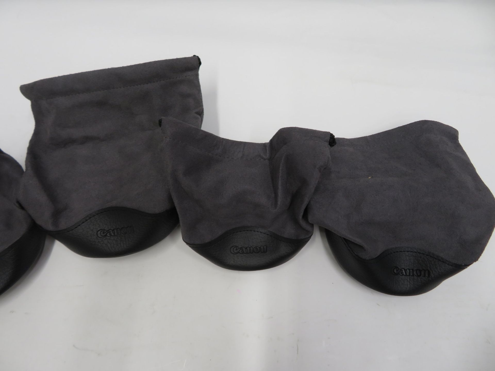 4x suede Canon lens pouches - Image 3 of 3