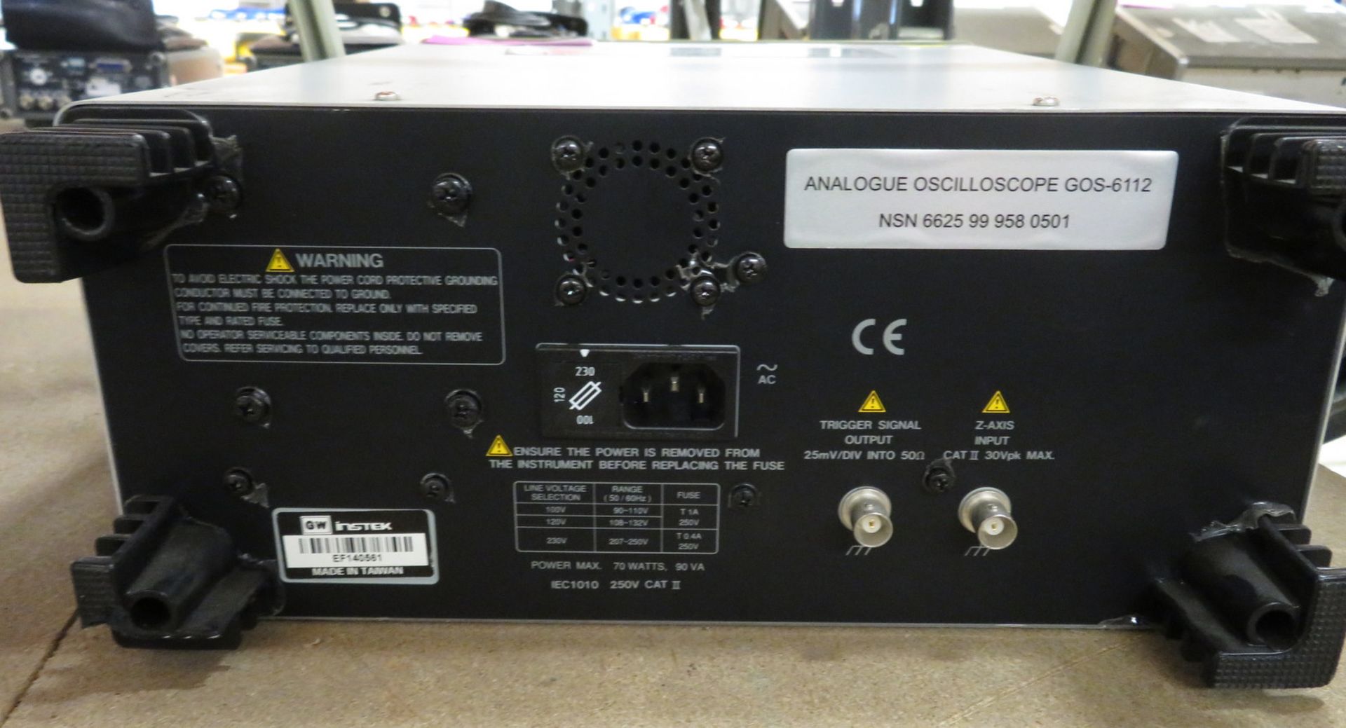 GW Instek oscilloscope GOS-6112 100MHz - Image 5 of 5