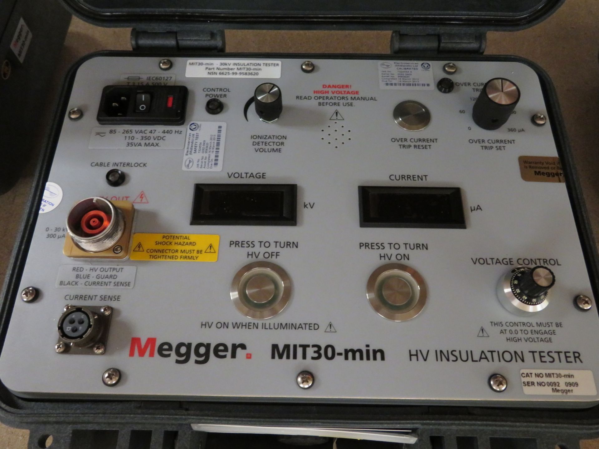 Megger MIT30-min HV insulation tester - Image 2 of 3