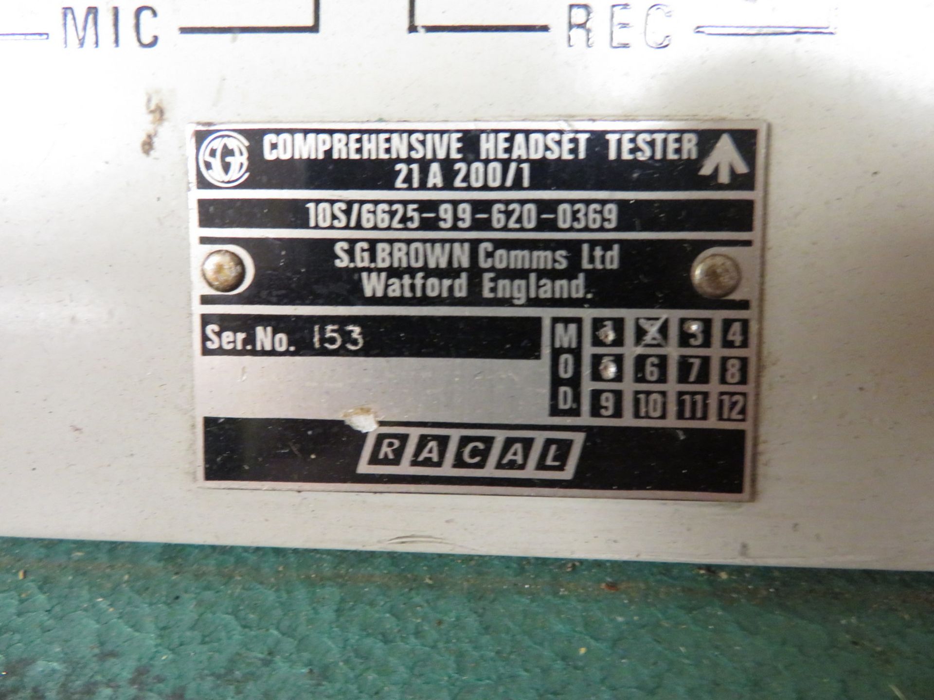 Racal Acoustics comprehensive headset tester 21 A 200/2 - Image 5 of 5