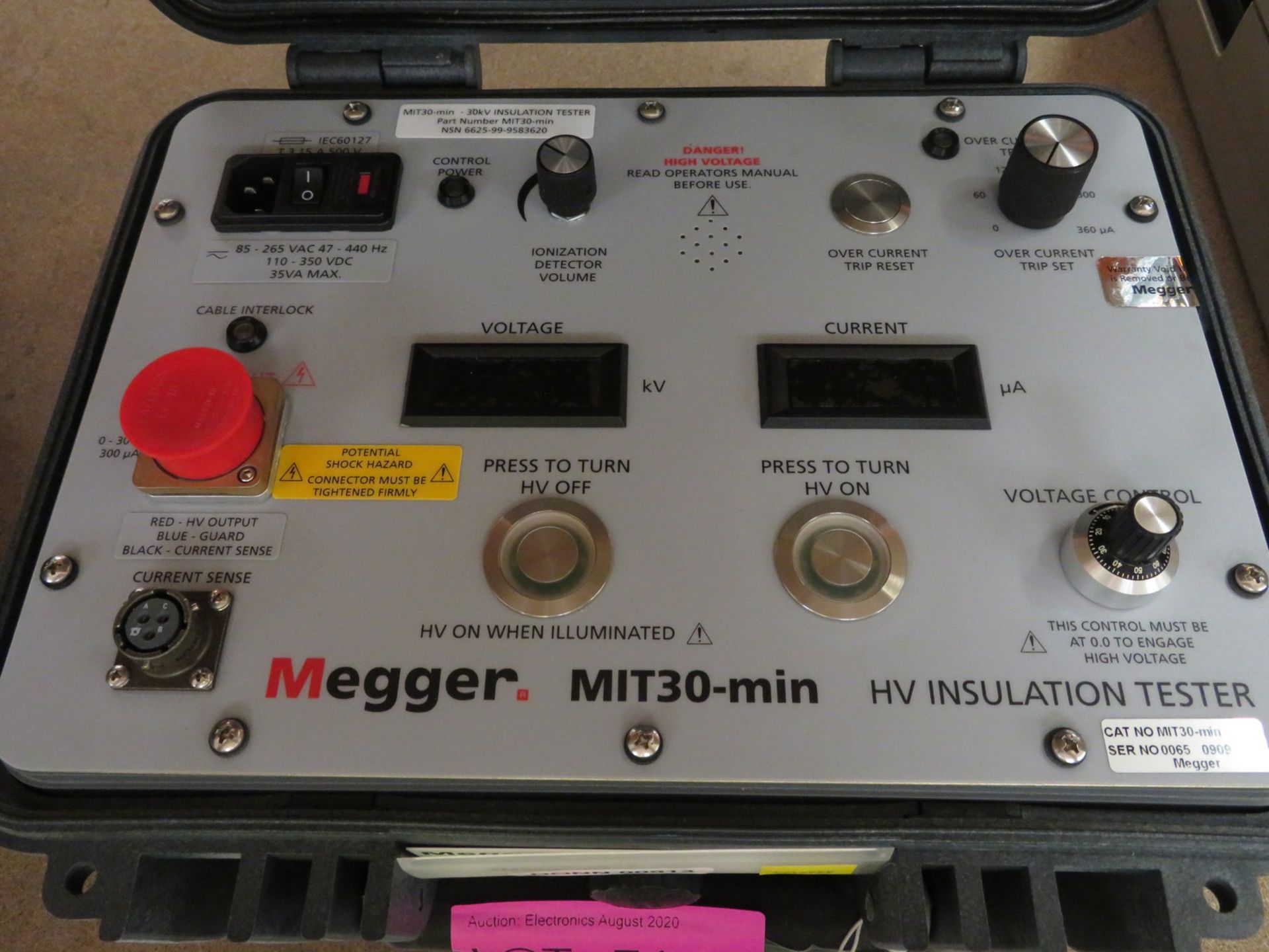 Megger MIT30-min HV insulation tester - Image 2 of 3