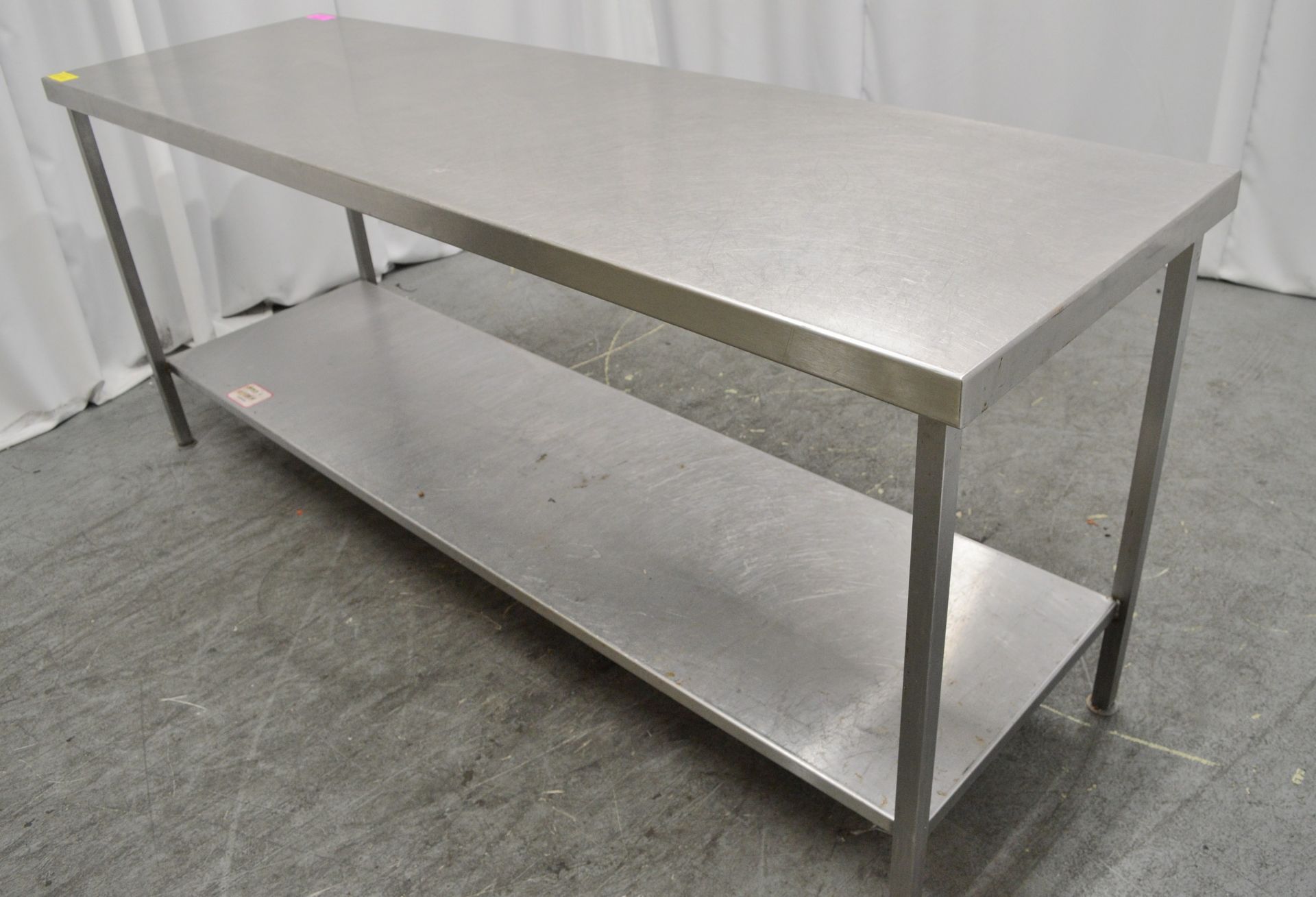 Stainless Steel Preparation Table W2100 x D650 x H880mm. - Image 3 of 3
