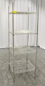 Vogue 4 Tier Metal Shelving Unit W610 x D610 x H1850mm.