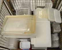 Plastic Containers & Lids - Various sizes.